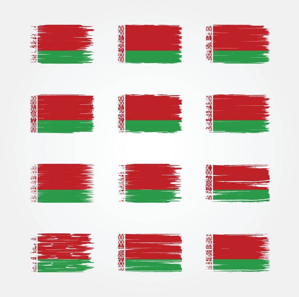 Belarus Flag Brush Collections. National Flag vector