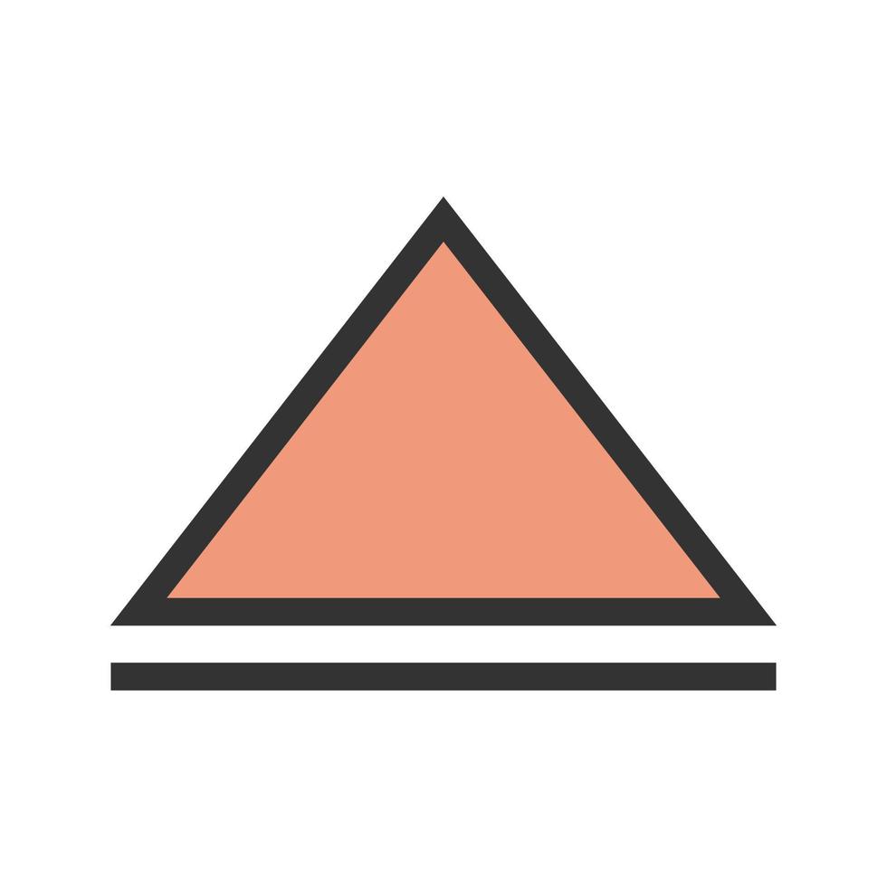 Arrow Up Filled Line Icon vector