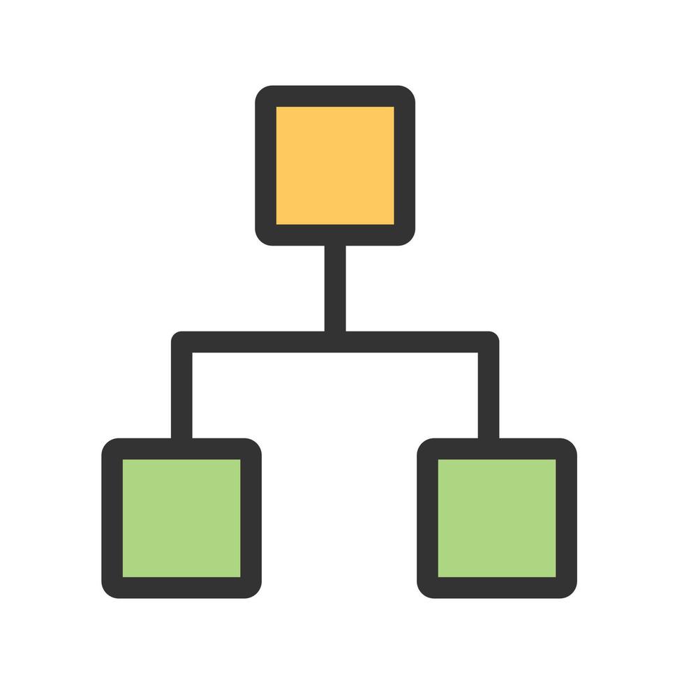 Settings Ethernet Filled Line Icon vector