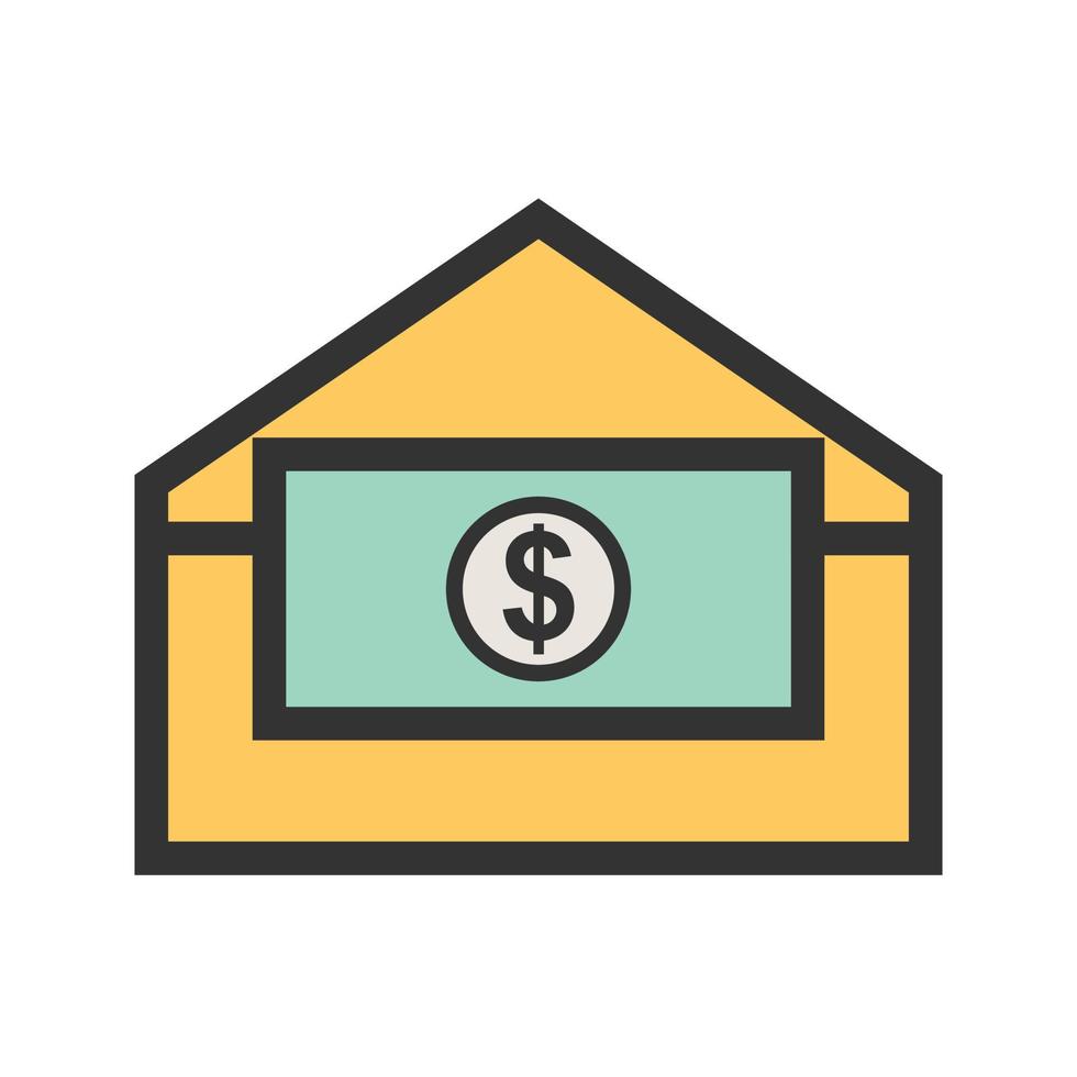 Send Money Filled Line Icon vector