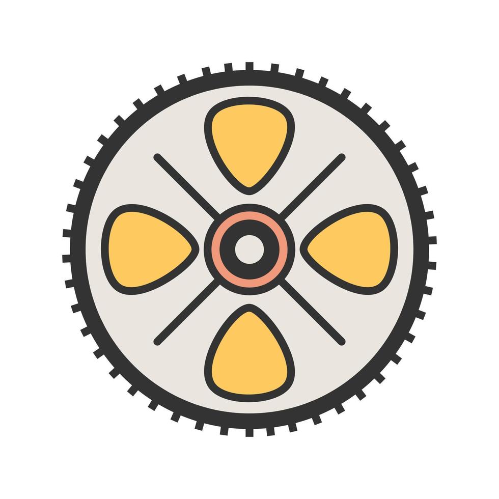 Cogwheel Filled Line Icon vector