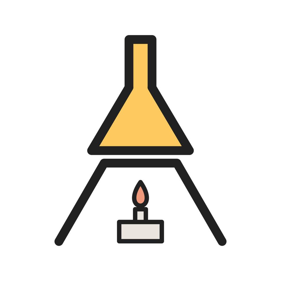 Experiment on Heat II Filled Line Icon vector
