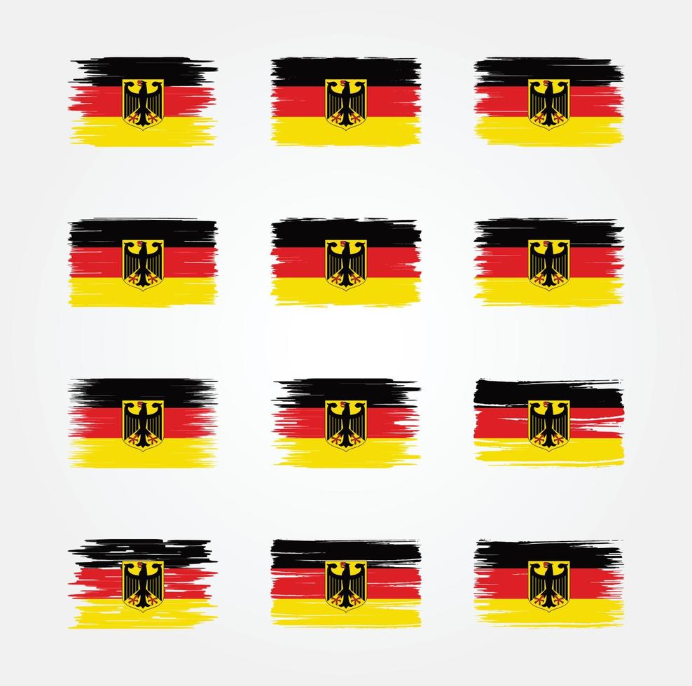 colecciones de pinceles de bandera de alemania. bandera nacional vector