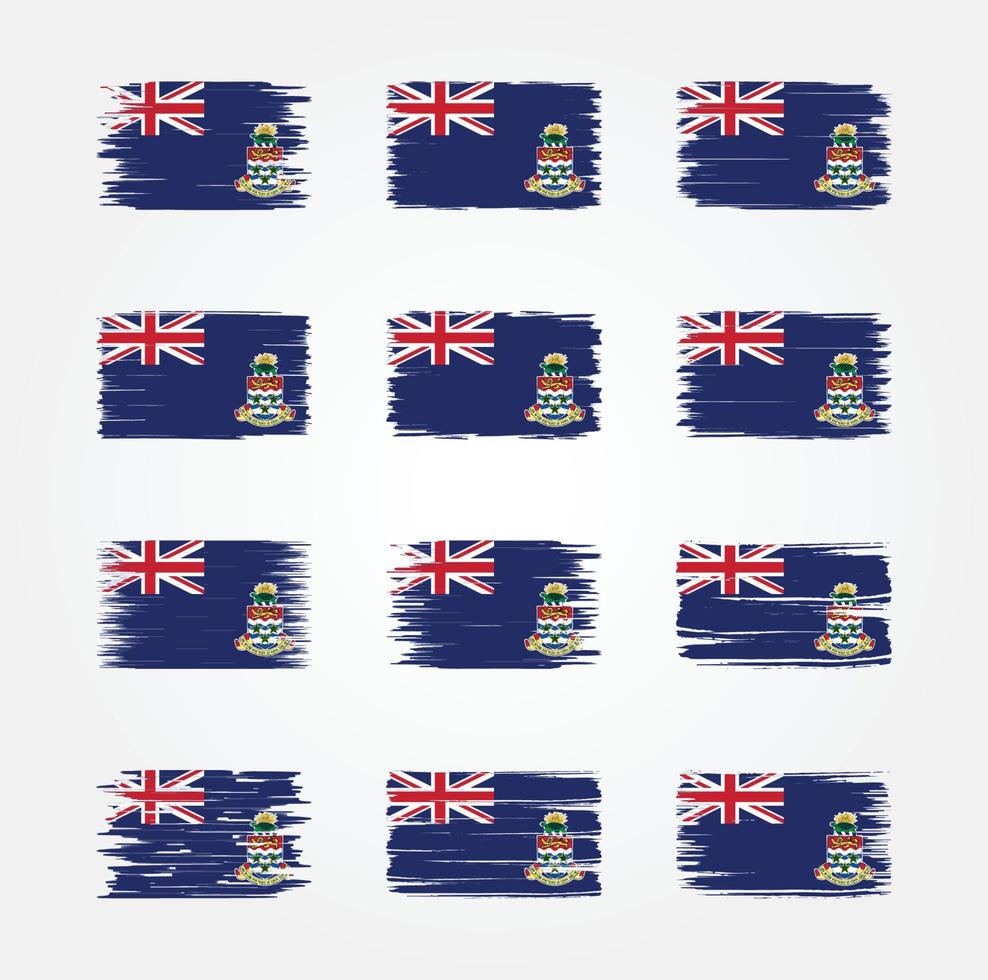 Cayman Islands Flag Brush Collections. National Flag vector