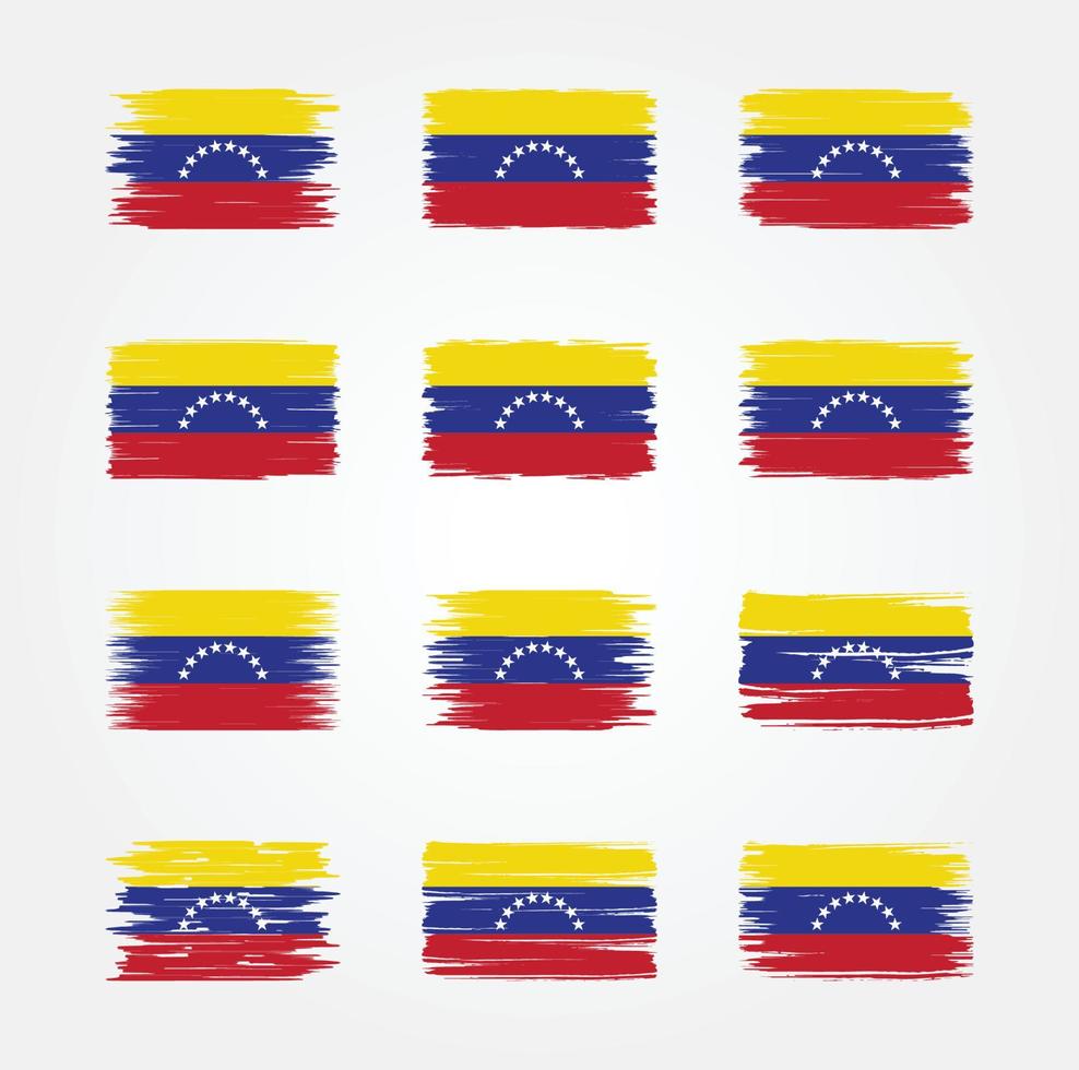 Venezuela Flag Brush Collections. National Flag vector