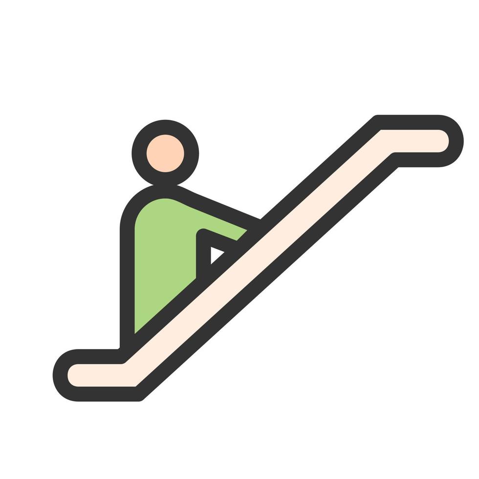 Escalator Filled Line Icon vector