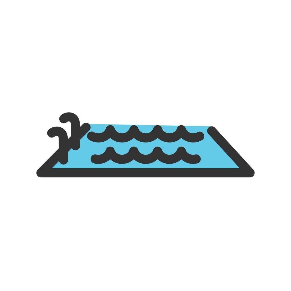 icono de línea llena de natación vector