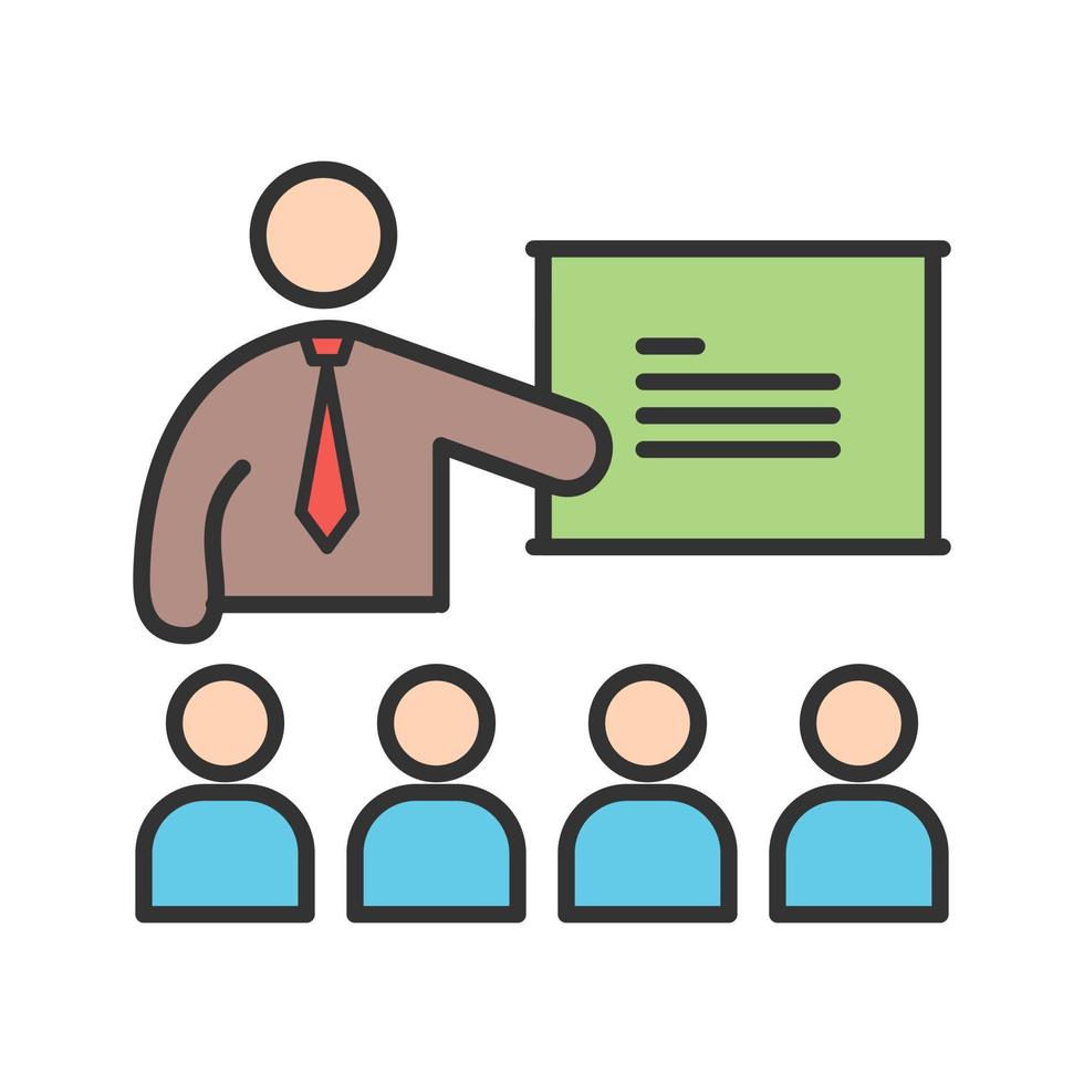 Lecture Filled Line Icon vector