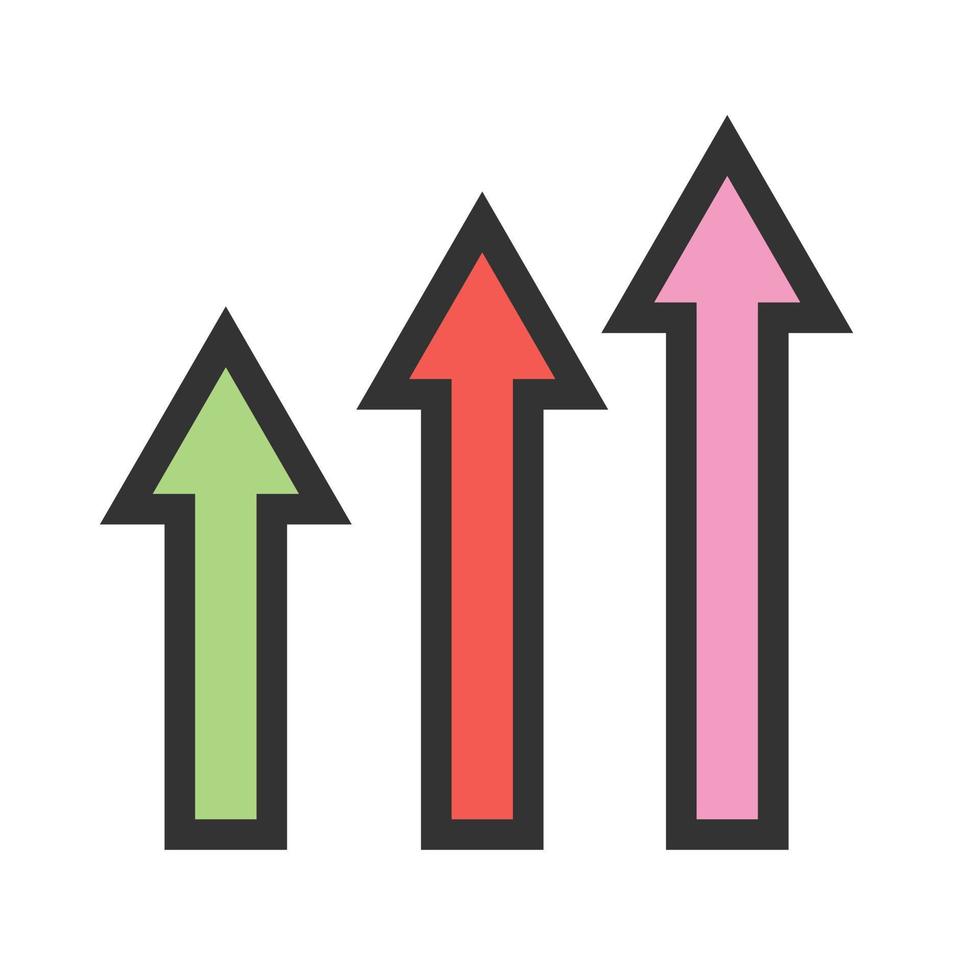 Inflation Filled Line Icon vector