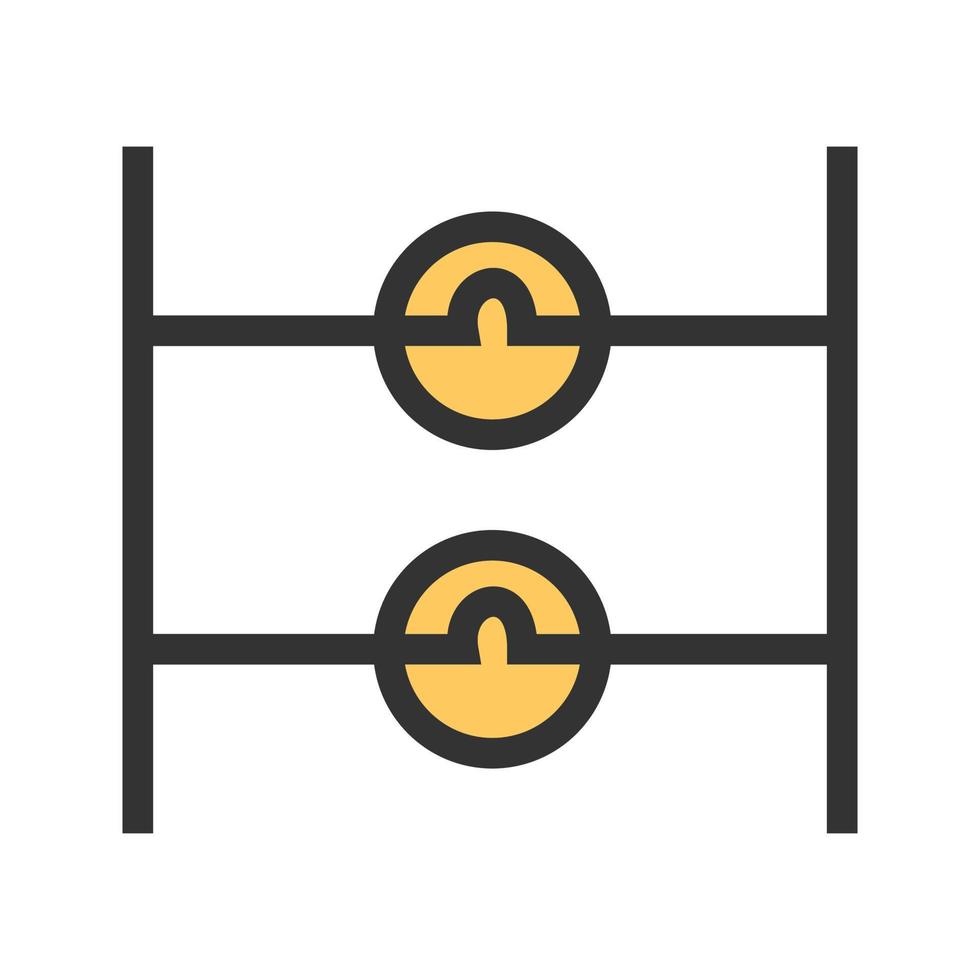 Lamps in Parallel Filled Line Icon vector