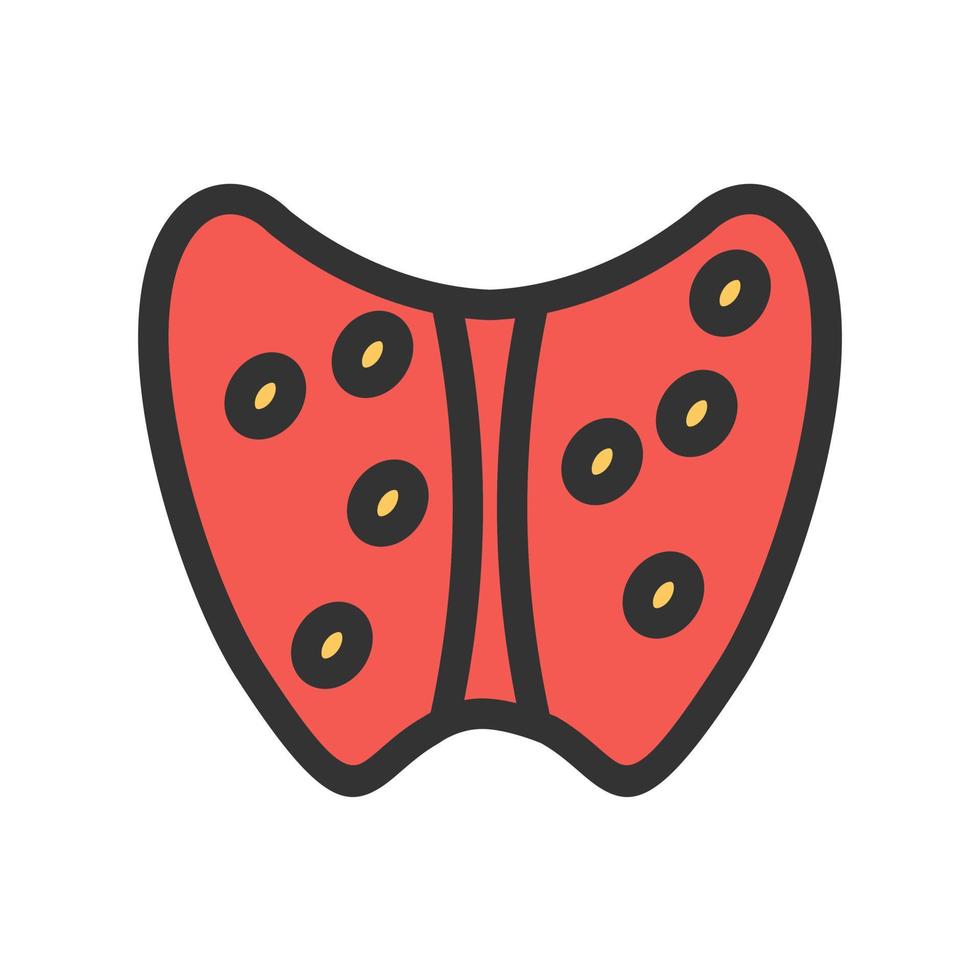 Thyroid Filled Line Icon vector