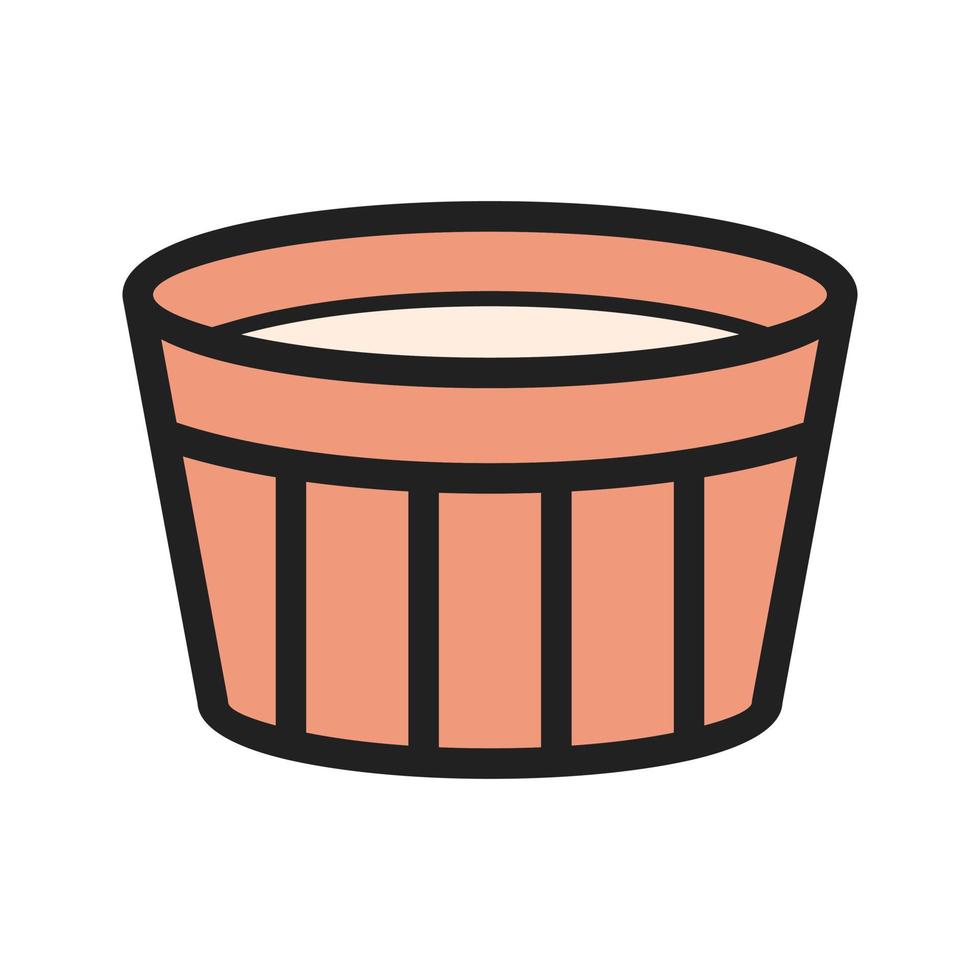 Creme Brulee Filled Line Icon vector