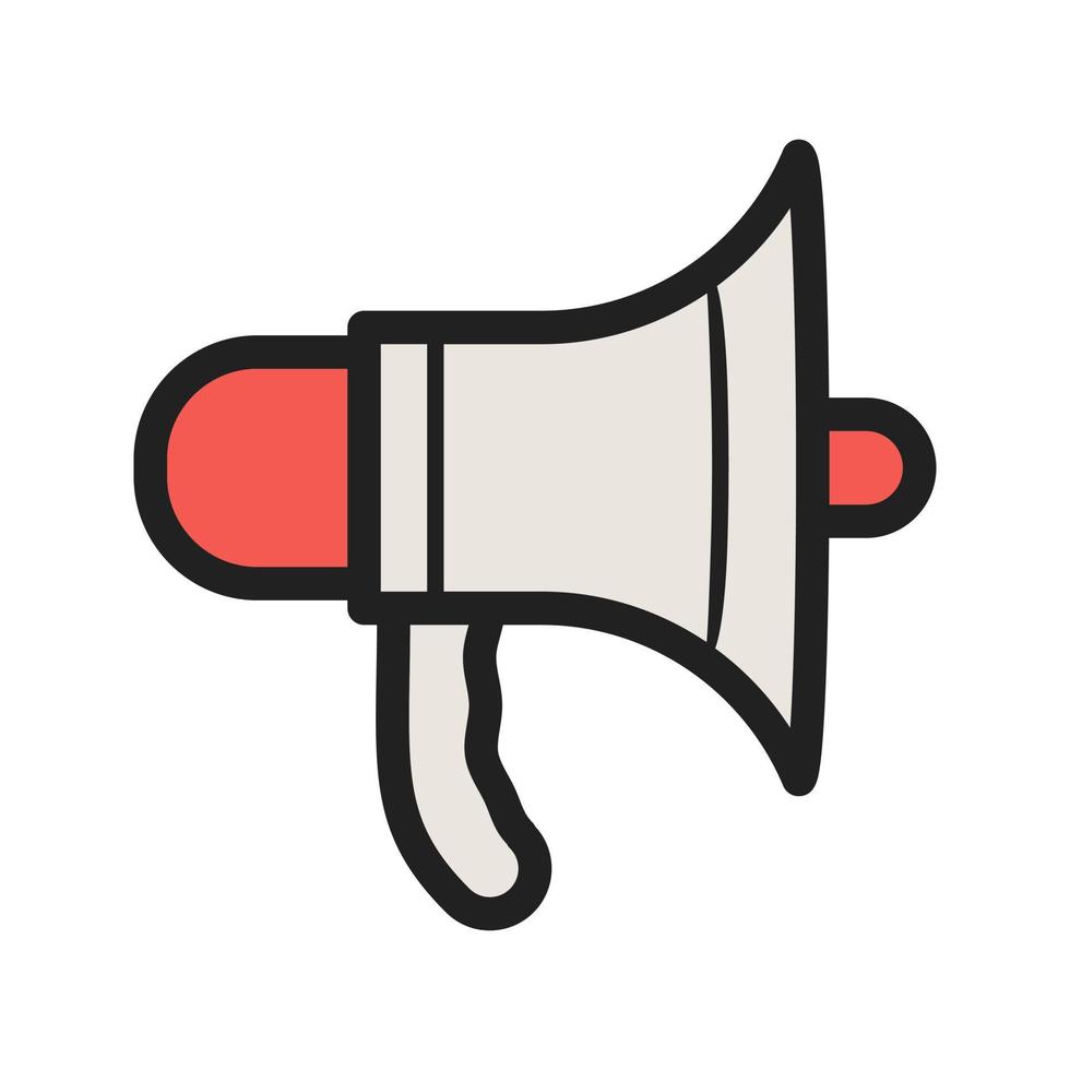 Megaphone Filled Line Icon vector