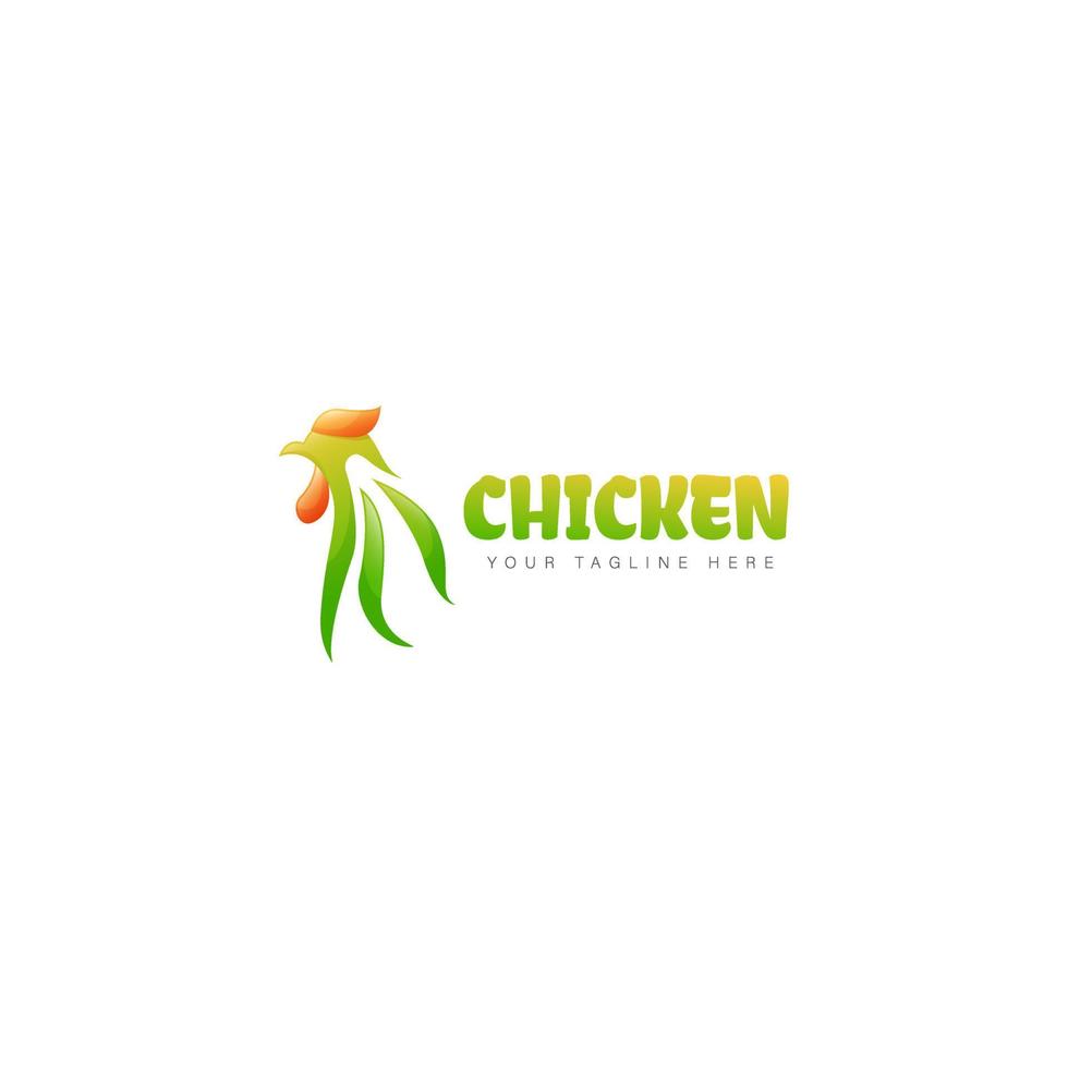 Rooster logo design icon illustration vector