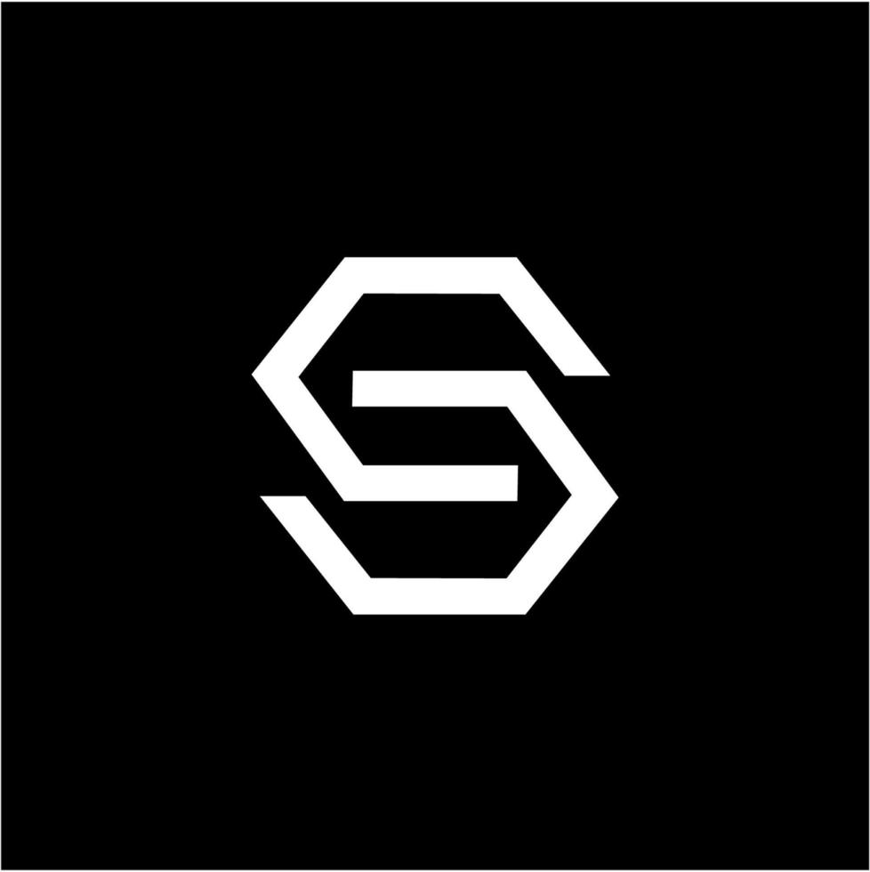 simple S, CSC, CC initials geometric line art company logo vector