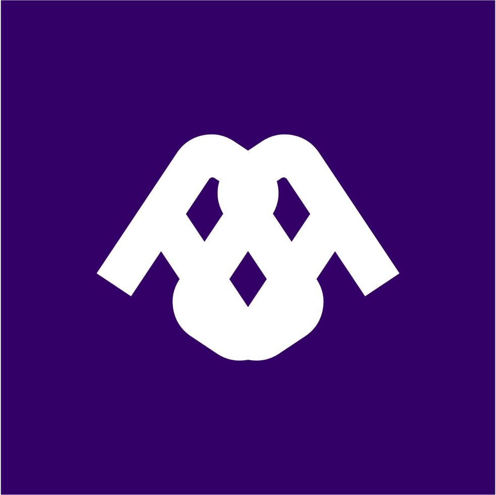 simple M, MV, MVO, MVA initials geometric relation logo vector