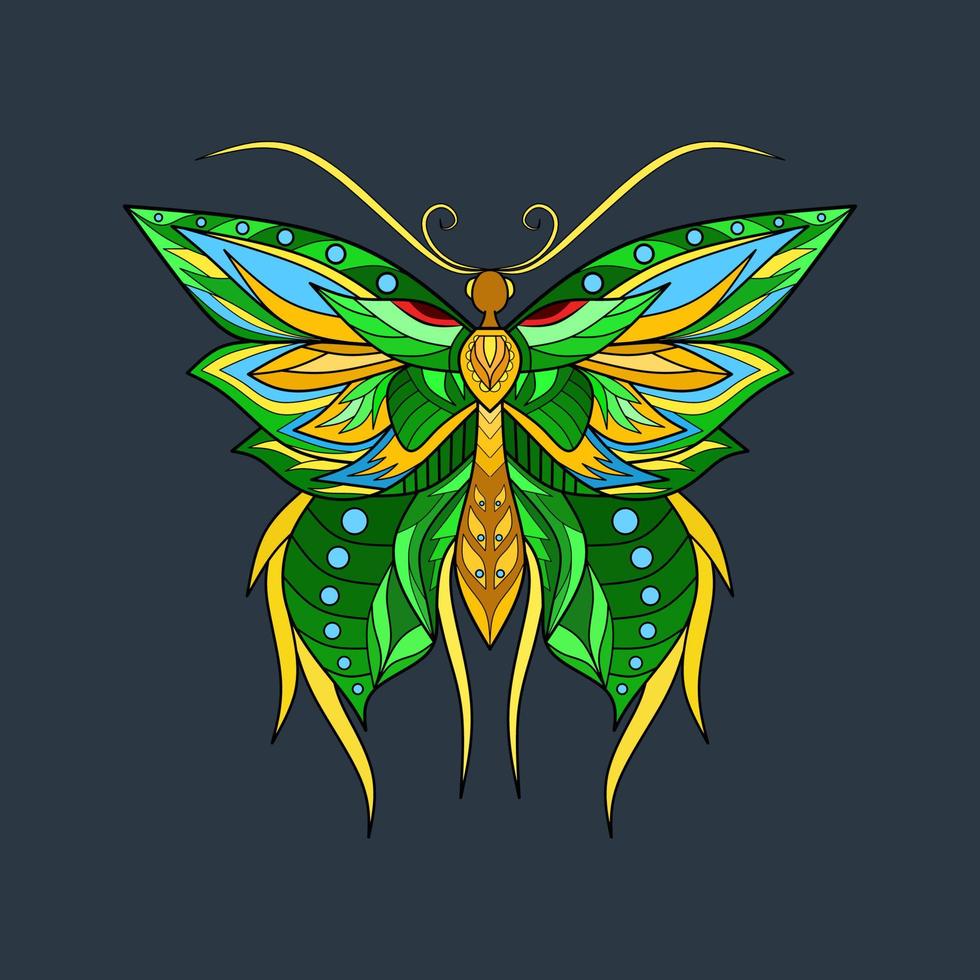Colorful butterfly vector art t-shirt design illustration