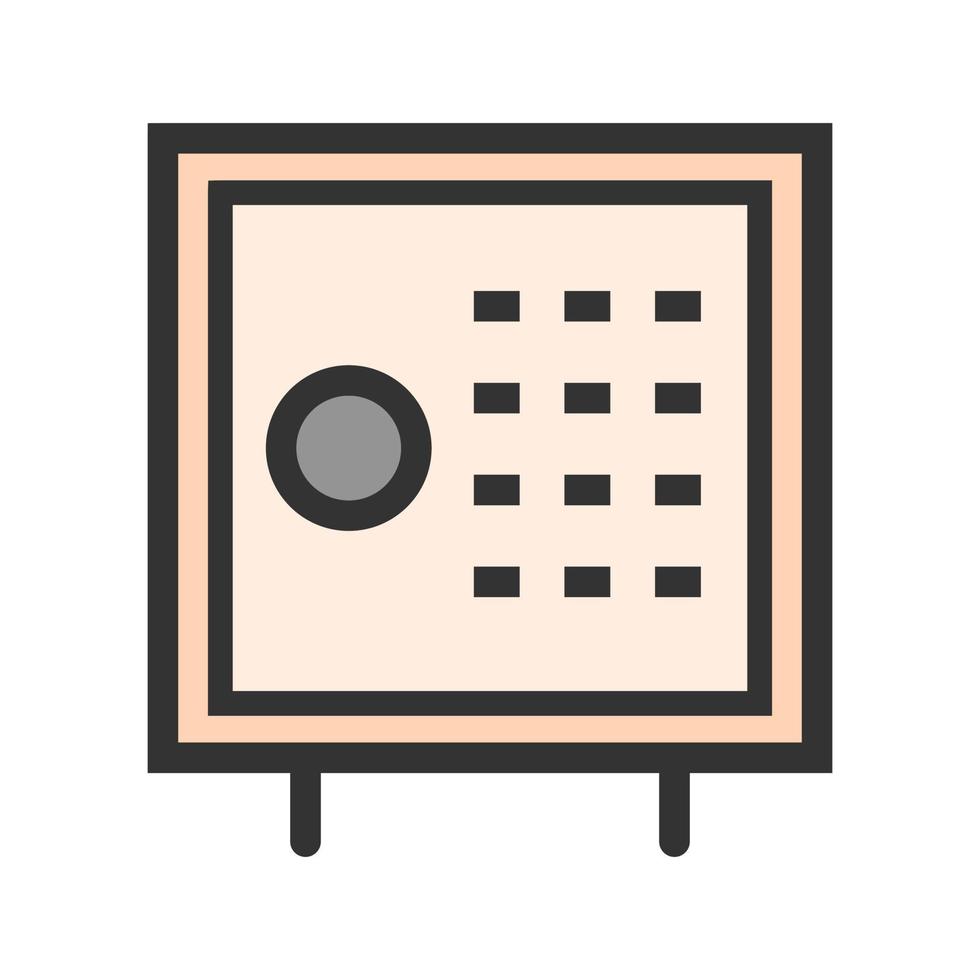 Vault II Filled Line Icon vector