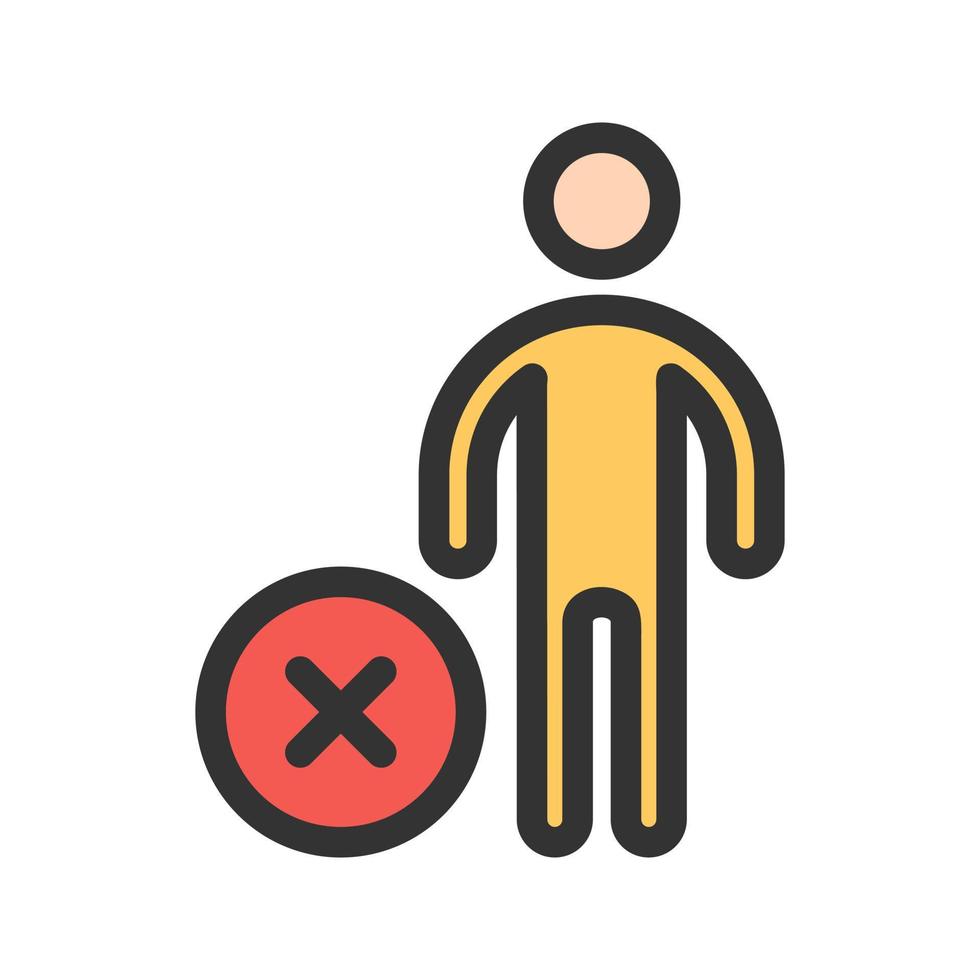 Remove User Filled Line Icon vector