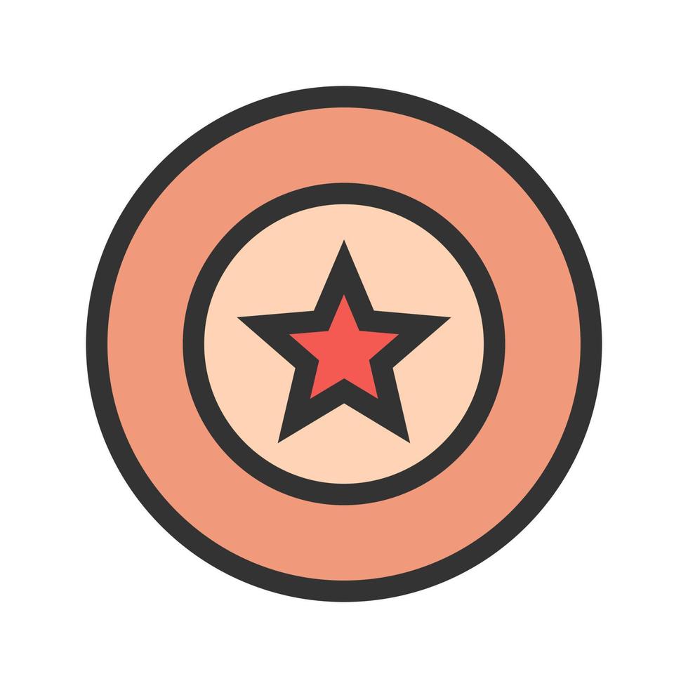 Badge Filled Line Icon vector