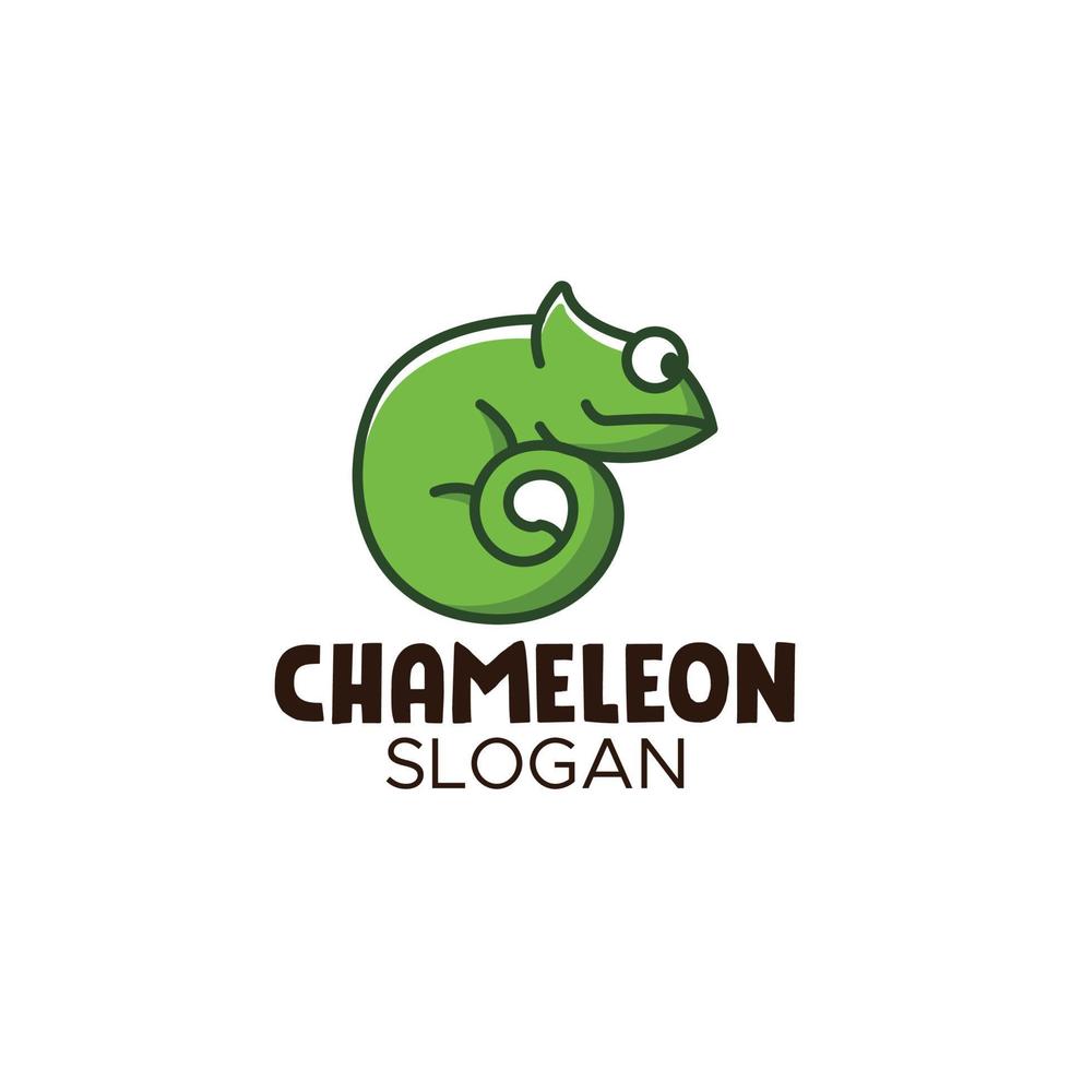 Chameleon logo template vector