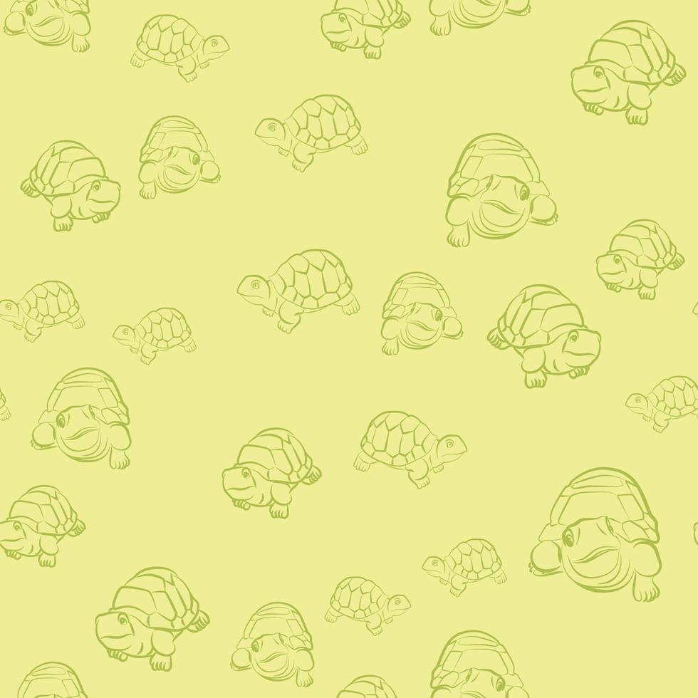 vector turtle hand drawing pattern