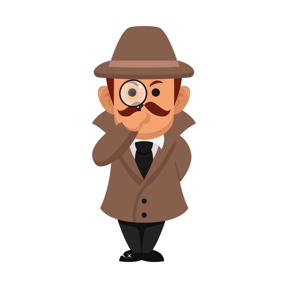 Detective illustration male vector