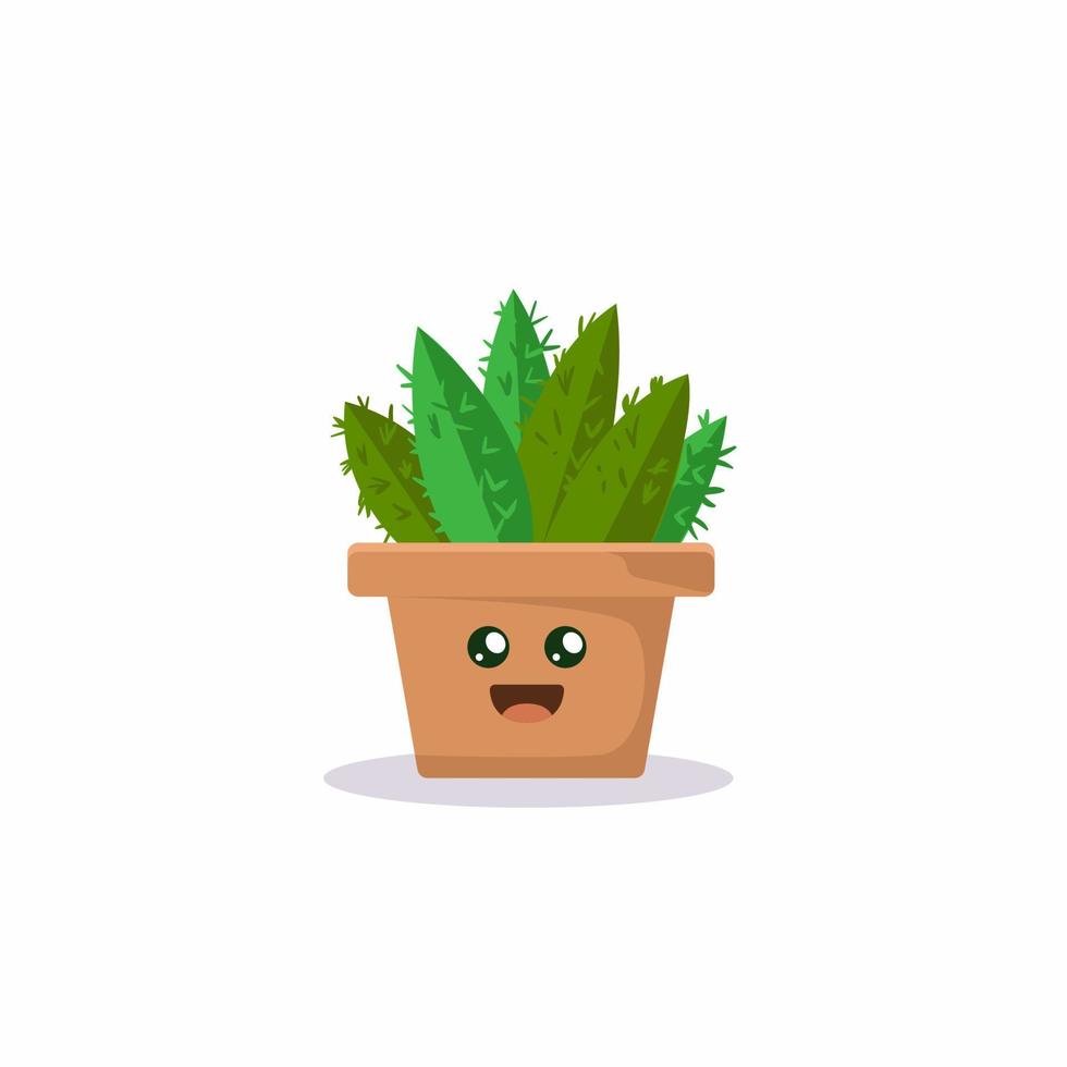 Cactus mascot plat vector