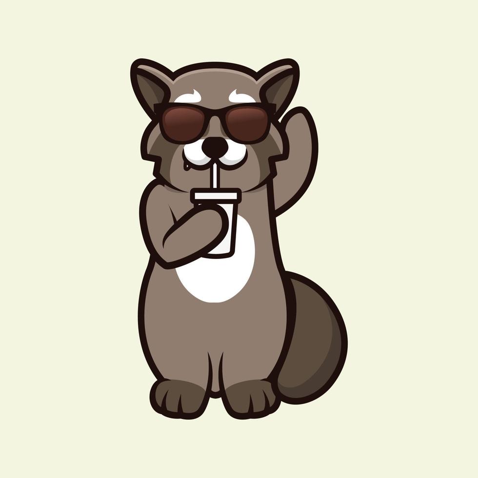 Mongoose cute mascot vector