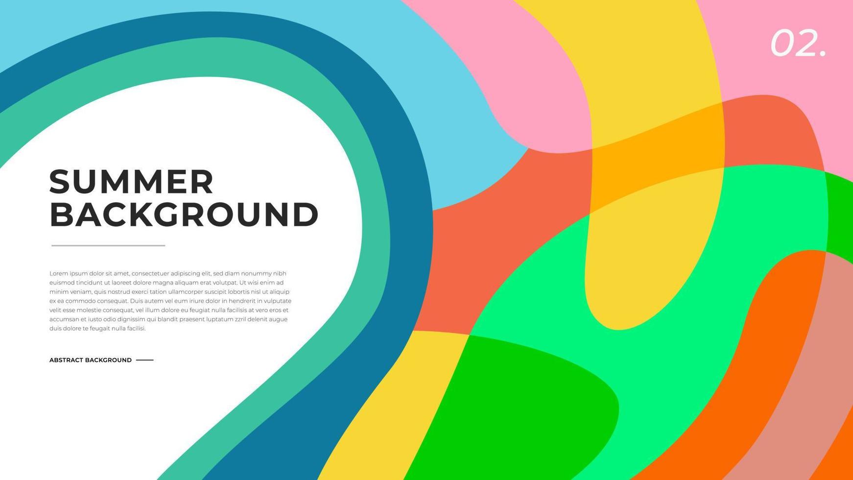 Vector Colorful background for summer collection, landing page, and web design
