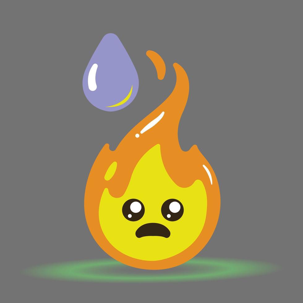 Cute fire vector