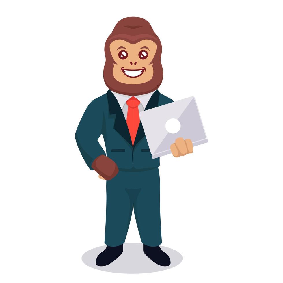 Business Gorilla mascot vector