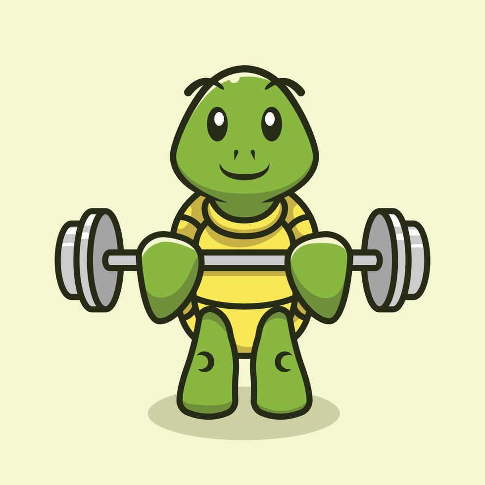 Cute turtle mascot vector illustration