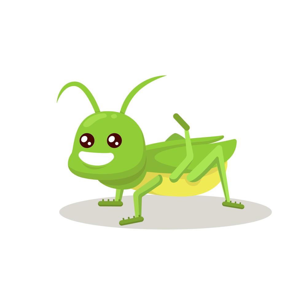 Grasshopper cute logo vector