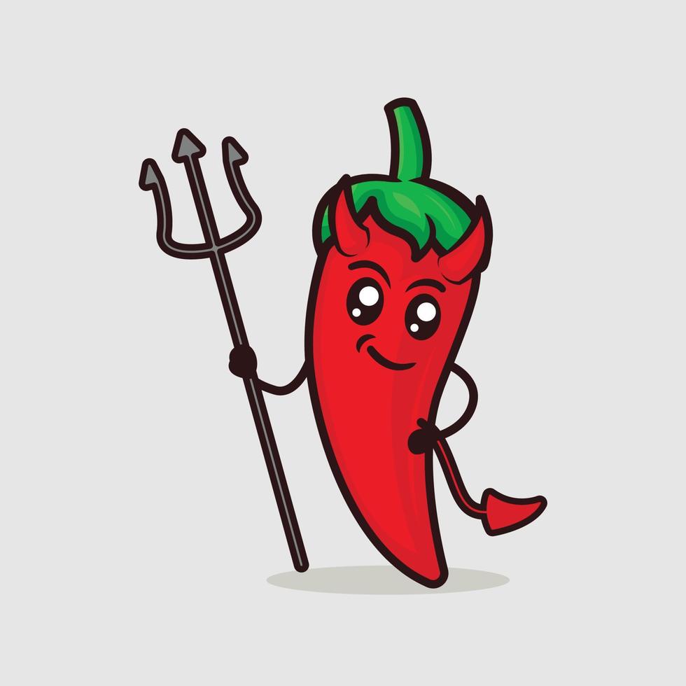 Chilli mascot design vector