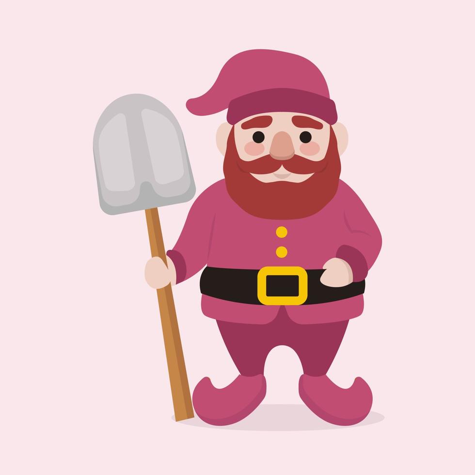 Cute dwarf mascot vector