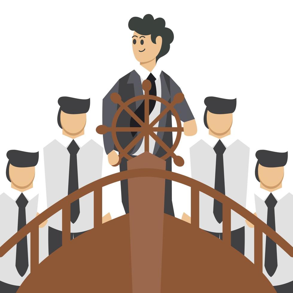 Leadership illustration simple vector