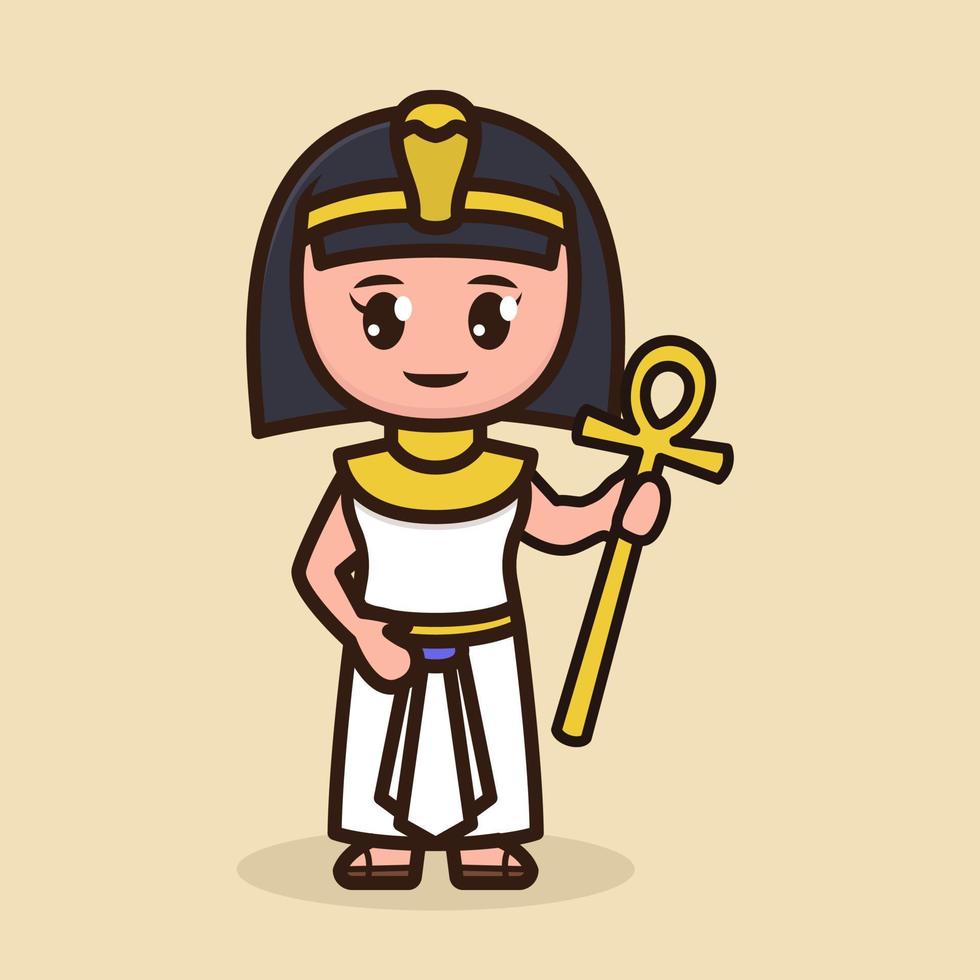 cleopatra mujer egipcia antigua vector