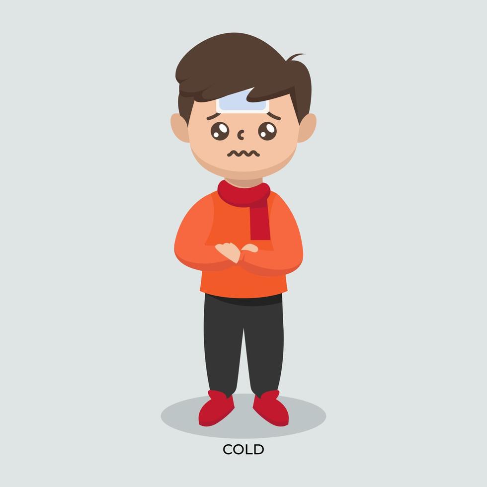 Sick kids illustration vector