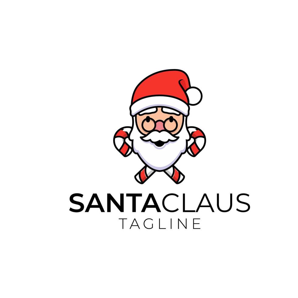 Santa logo template vector