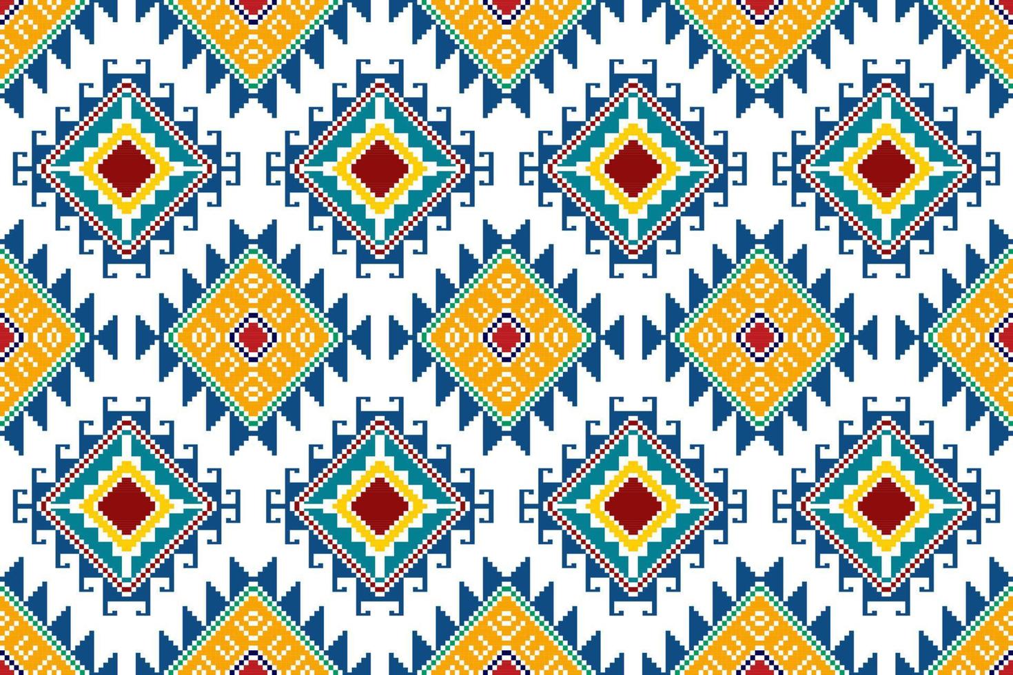 diseño de patrones sin fisuras étnicos ikat. alfombra de tela azteca adornos de mandala decoraciones textiles papel tapiz. fondo de vector de bordado tradicional de pavo étnico nativo boho tribal