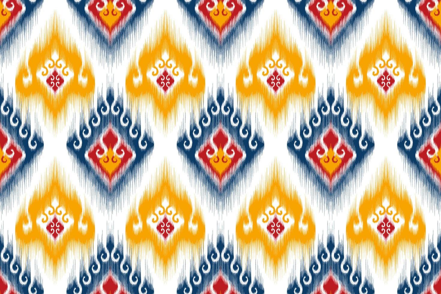 Ikat ethnic seamless pattern design. Aztec fabric carpet mandala ornaments textile decorations wallpaper. Tribal boho native ethnic turkey traditional embroidery vector background