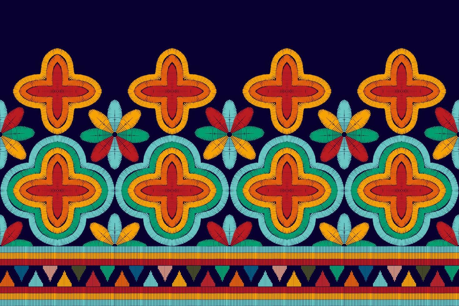 Abstract geometric motif ethnic seamless pattern design. Aztec fabric carpet mandala ornaments textile decorations wallpaper. Tribal boho native ethnic turkey traditional embroidery vector background