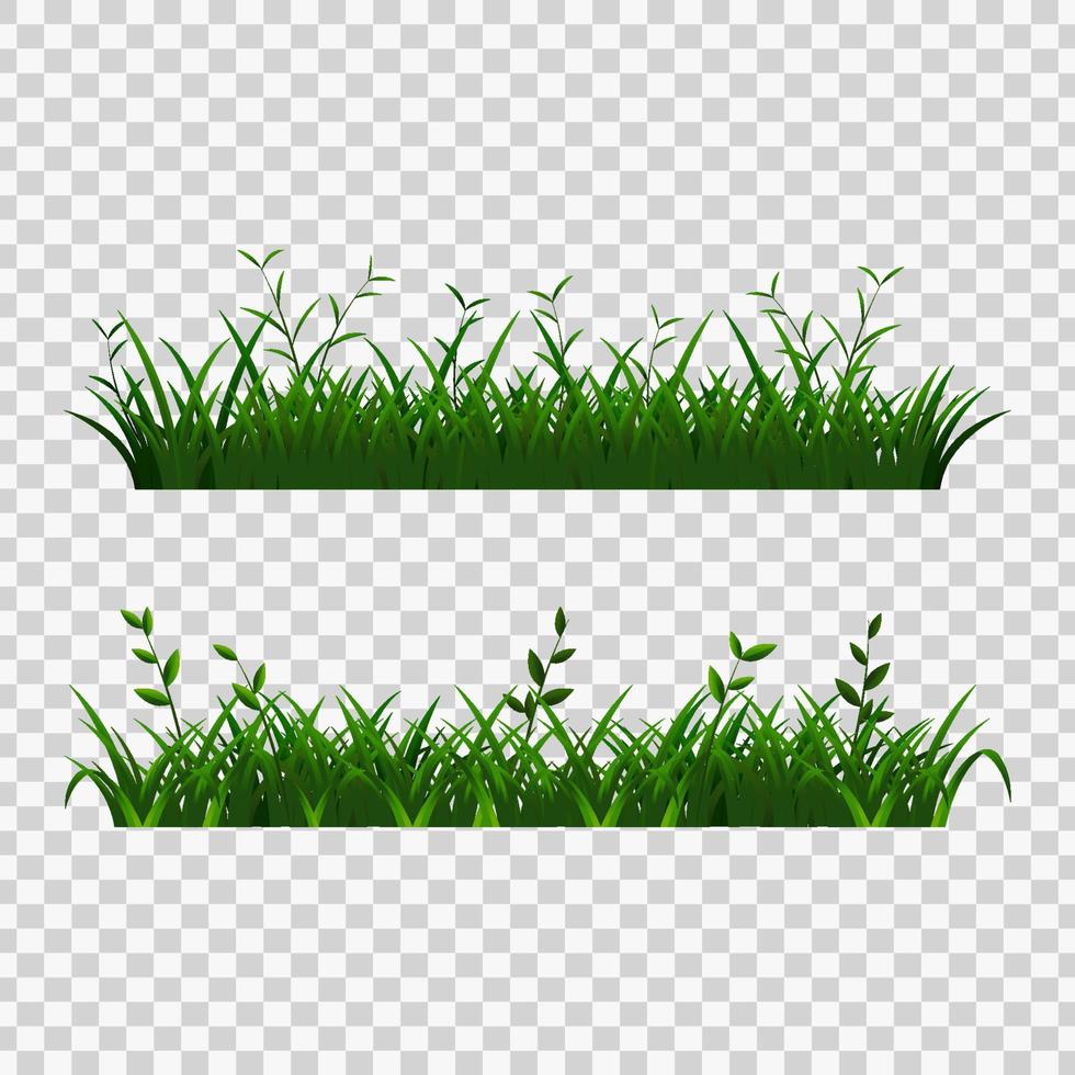 Green Gradient Grass Element vector