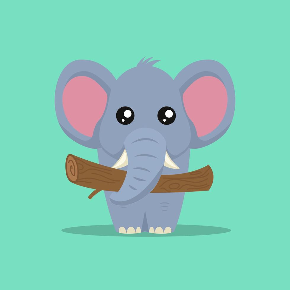 lindo elefante ilustración vector