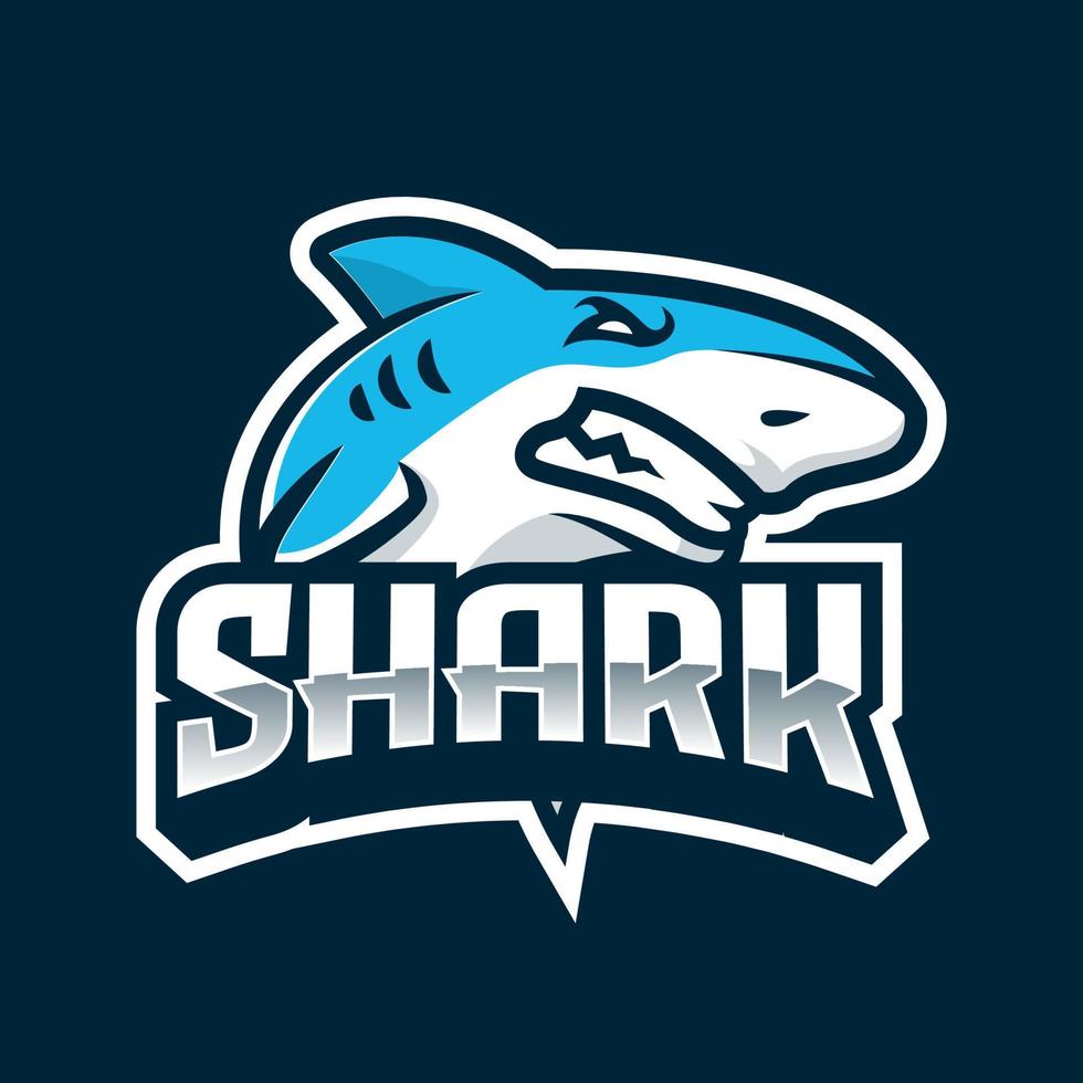 Shark esport logo vector