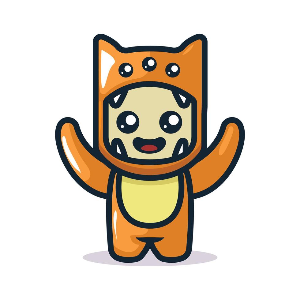 Cute monster mascot costume design vector