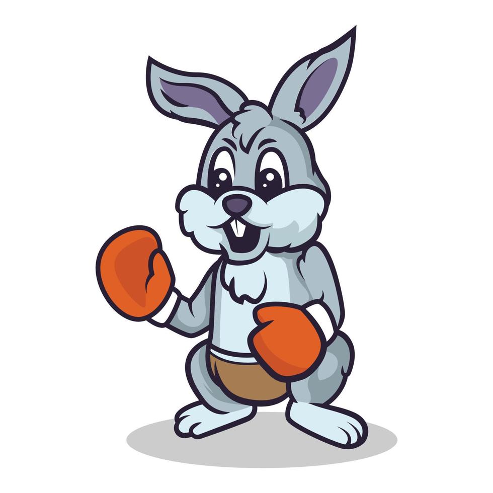 Cute bunny mascot sport related design vector