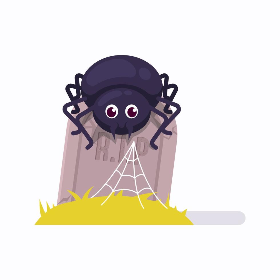 Cute spider purple design vector