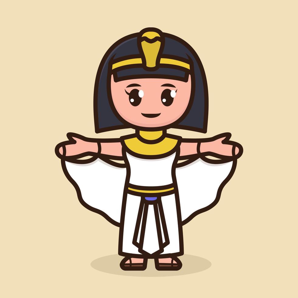 cleopatra mujer egipcia antigua vector